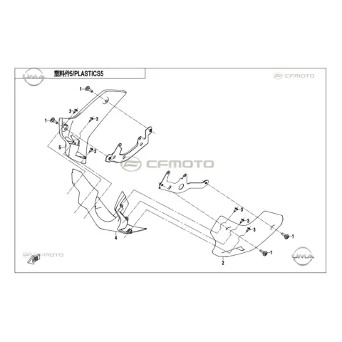 CFMoto 250NK E5 Motor Sol Panel