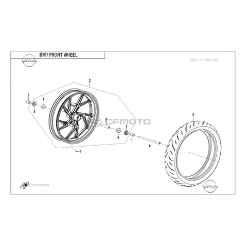 CFMoto 250NK E5 Dış Lastik (110/70-17) (Tubeless)