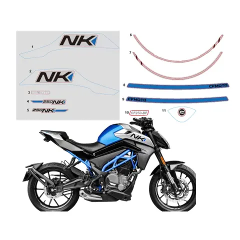 CFMoto 250NK E5 Etiket (250NK Sağ Arka Grenaj) (Mavi)