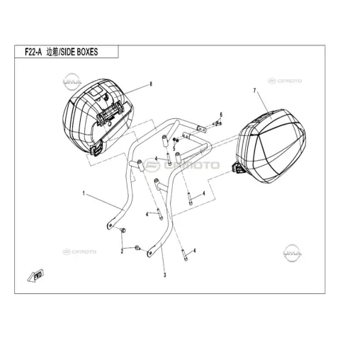 CFMoto 650MT E5 Sağ Yan Canta