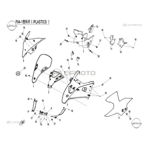 CFMoto CF 250-6 SR (EU 4) Far Muhafazası Sol (Siyah)