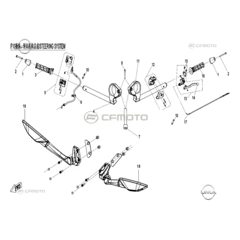 CFMoto CF 250-6 SR (EU 4) Sol Kumanda Dugmeleri Komple