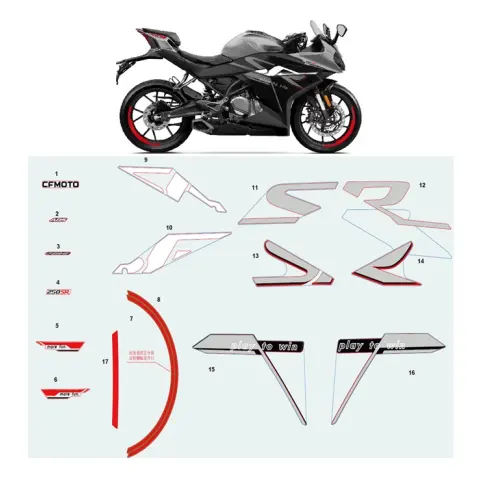 CFMoto CF 250-6 SR (EU 5) (2022) Etiket (Teker) (Kırmızı)