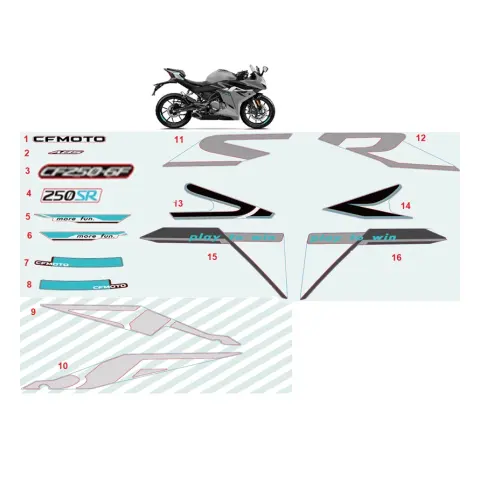 CFMoto CF 250-6 SR (EU 5) (2022) Etiket (Sağ Ön Panel 2)