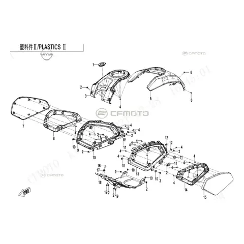 CFMoto CF 250CL (CF250-7) E5 Benzin Depo Kapağı Karenaji