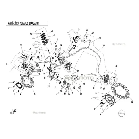 CFMoto CF 250CL (CF250-7) E5 Fren Sistemi Komple
