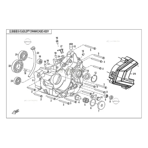 CFMoto CF 250NK (CF250-BH) E5+ Krank Kutusu Sol – 2. fotoğraf