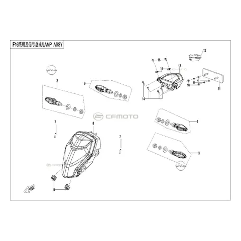 CFMoto CF 250NK (CF250-BH) E5+ Far Komple