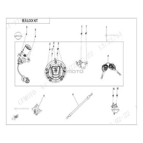 CFMoto CF 450 SR (CF400-6F) Sele Kilit Teli