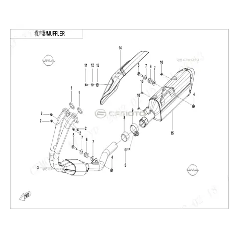 CFMoto CF 450 SR (CF400-6F) Egzoz