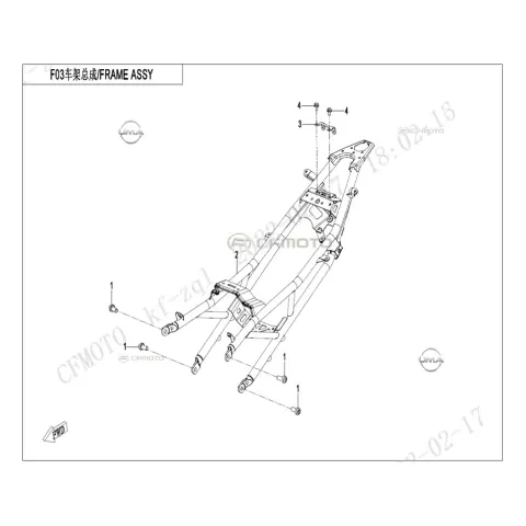 CFMoto CF 450 SR (CF400-6F) Guvenlik Stop Musuru Braketi