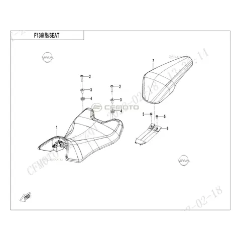 CFMoto CF 450 SR (CF400-6F) Arka Sele