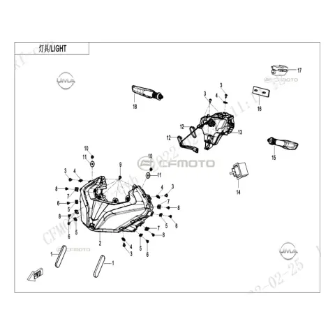 CFMoto CF 450 SR (CF400-6F) Far Komple