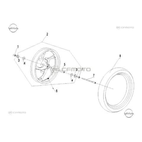 CFMoto CF NK 150 (ABS) (2021) Ön Jant - Çelik (Siyah) (2021)