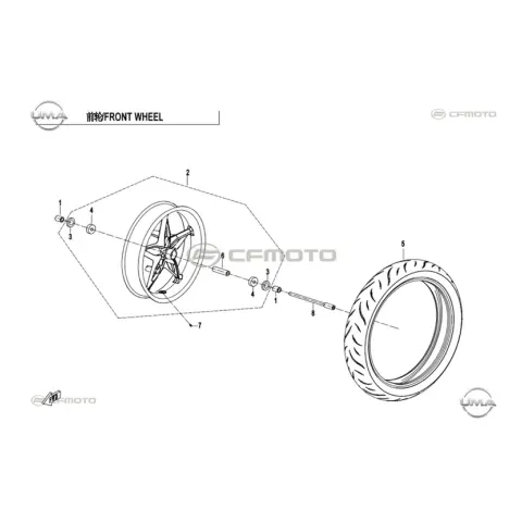CFMoto CF NK 250 Ön Jant - Çelik (Turkuaz) (2020)