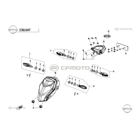 CFMoto CF NK 250 Sağ Sinyal Komple
