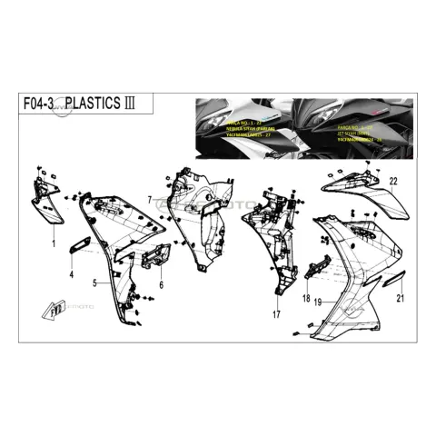 CFMoto CF250SR (CF250-6CH) E5+ Ön Panel Sol (Beyaz)