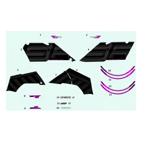 CFMoto CF250SR (CF250-6CH) E5+ Etiket (Ön Panel Sol)