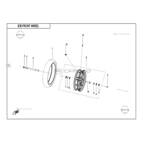 CFMoto CF675SR-R (CF650-10H) Lastik Basinc Sensörü