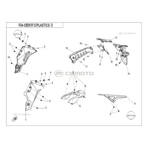 CFMoto CF700CLX Adv (CF700-2C) E5 Zincir Kaydirici