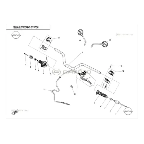 CFMoto CF700CLX Adv (CF700-2C) E5 Sol Elcik