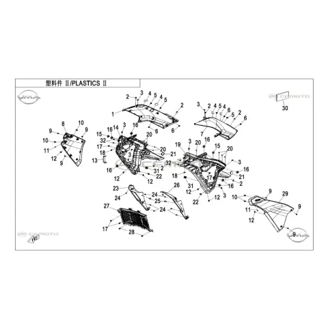 CFMoto 450MT (E5+) (2026) Ön Panel Sol (Siyah)
