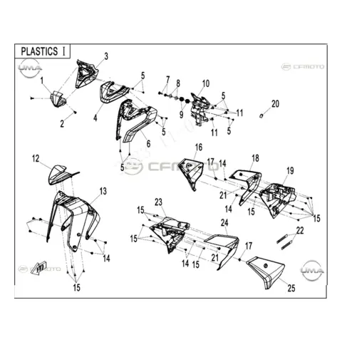 CFMoto 450NK Radyatör Muhafazası Sağ İç