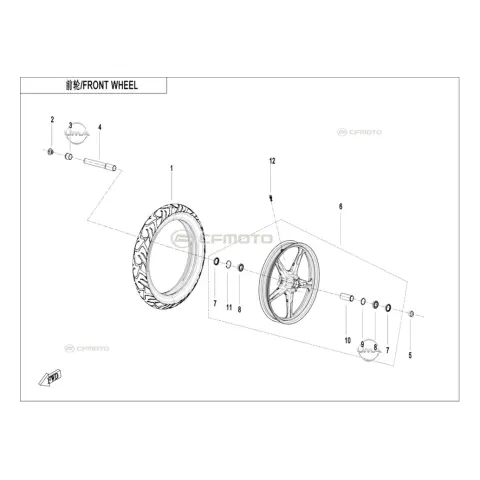 CFMoto 800MT Sport (CF800-5) E5 Ön Jant - Çelik