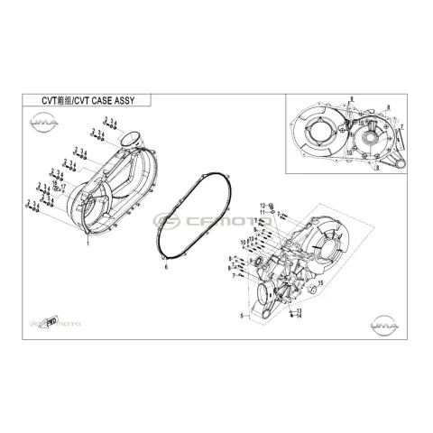 CFMoto CF1000UTR-C (Zforce) 1000SPORT-R (T1B) Krank Kutusu Sol Kapak – 2. fotoğraf