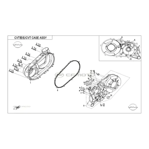 CFMoto CF1000UTR-C (Zforce) 1000SPORT-R (T1B) Civata (Krank Kutusu Sol Kapak) – 3. fotoğraf