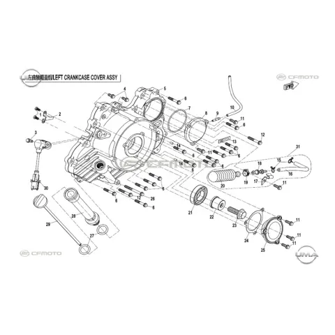 CFMoto CF1000UTR-C (Zforce) 1000SPORT-R (T1B) Sol Dekoratif Kapak – 3. fotoğraf