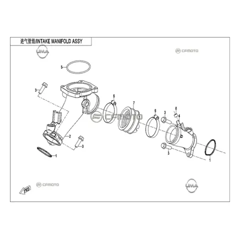 CFMoto CF1000UTR-C (Zforce) 1000SPORT-R (T1B) Enjektor Montaj Yatağı