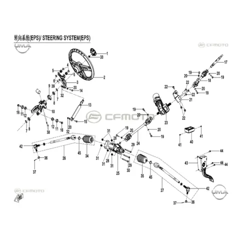 CFMoto CF1000UTR-C (Zforce) 1000SPORT-R (T1B) Universal Mafsal Direksiyon Üst – 3. fotoğraf