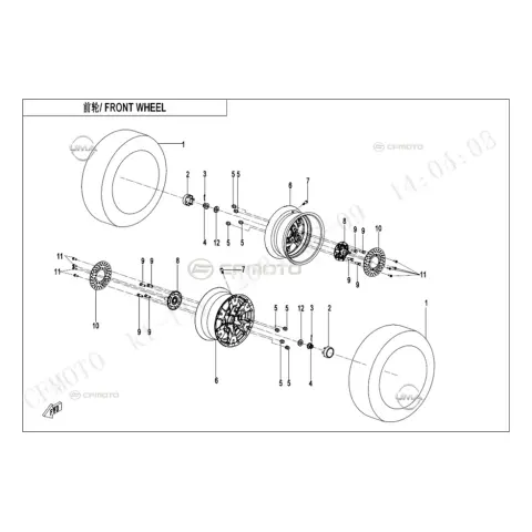 CFMoto CF1000UTR-C (Zforce) 1000SPORT-R (T1B) Flanslı Kilitli Somun – 2. fotoğraf