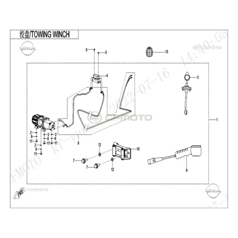 CFMoto CF1000UTR-C (Zforce) 1000SPORT-R (T1B) Vinc Kumanda Kolu – 3. fotoğraf