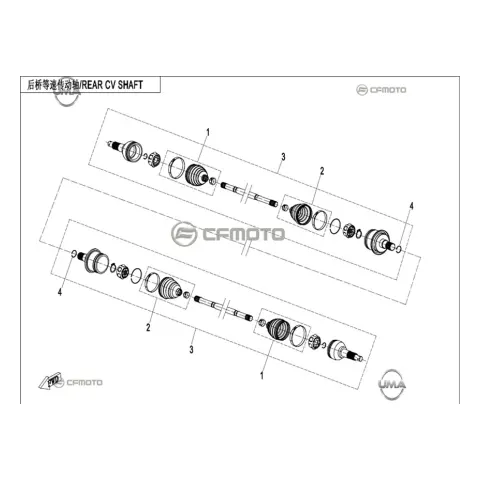 CFMoto CF1000UTR-C (Zforce) 1000SPORT-R (T1B) Arka Aks Korugu İç