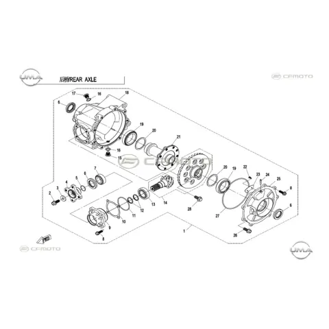 CFMoto CF1000UTR-C (Zforce) 1000SPORT-R (T1B) Mahrutı Dişli Bağlantı Mili – 3. fotoğraf