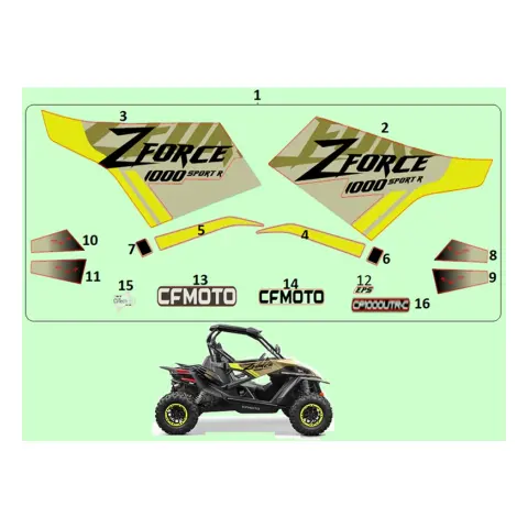 CFMoto CF1000UTR-C (Zforce) 1000SPORT-R (T1B) Etiket Sol (Far Muh) (Siyah)