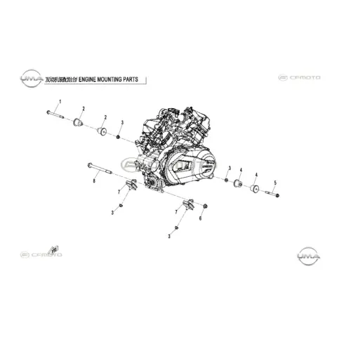 CFMoto Uforce 1000XL (CF1000UTR-5) (T1B) Motor Bağlantı Burcu Sağ – 3. fotoğraf