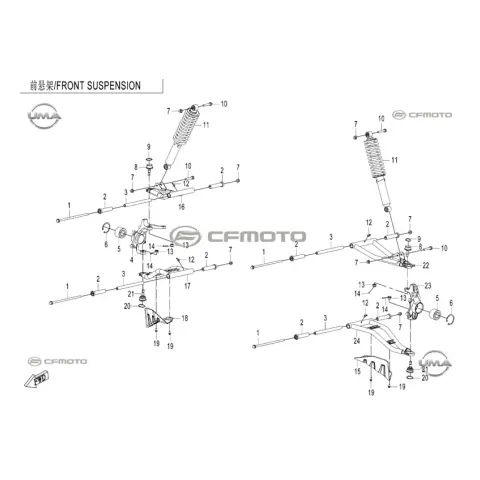CFMoto Uforce 1000XL (CF1000UTR-5) (T1B) Salıncak Muhafaza Kapağı Sağ Alt – 3. fotoğraf