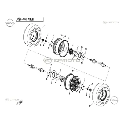 CFMoto Uforce 1000XL (CF1000UTR-5) (T1B) Dış Lastik (27X11-14) (Tubeless) – 3. fotoğraf