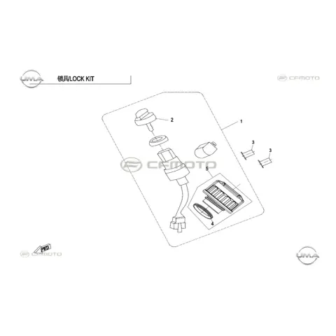 CFMoto Uforce 1000 (T1B) Kilit Seti