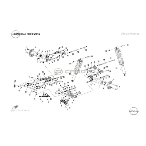 CFMoto Uforce 1000 (T1B) Arka Fren Disk Muhafazası (Siyah)