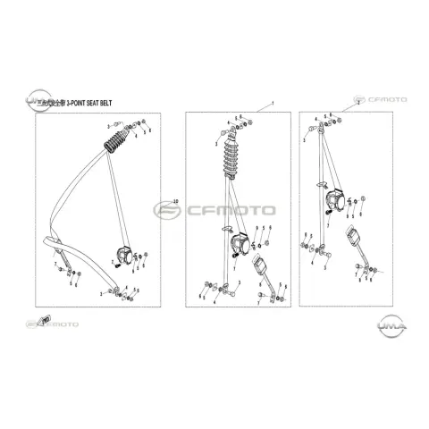 CFMoto Uforce 1000 (T1B) Emniyet Kemer Kilidi