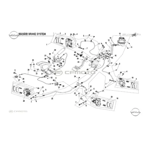 CFMoto Uforce 500 (T1B) Hidrolik Fren T Baglantisi – 3. fotoğraf