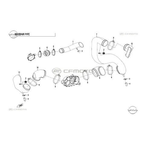 CFMoto Zforce 1000 (T1B) Varyator Hava Giriş Borusu İ