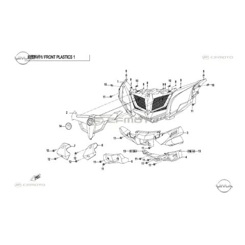 CFMoto Zforce 1000 (T1B) Ön Panel