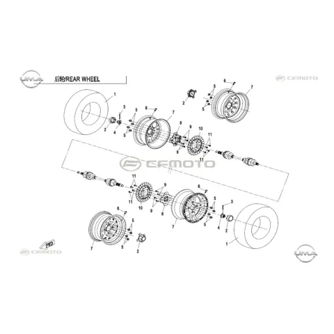 CFMoto Zforce 1000 (T1B) Arka Fren Diski