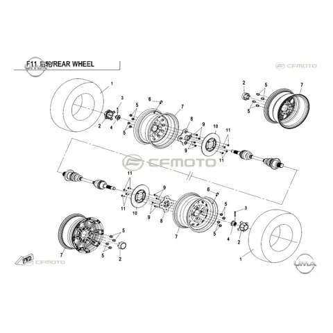 CFMoto Zforce 1000 (T1B) Arka Fren Diski – 3. fotoğraf