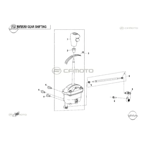 CFMoto Zforce 1000 (T1B) Vites Degistirme Kolu – 3. fotoğraf